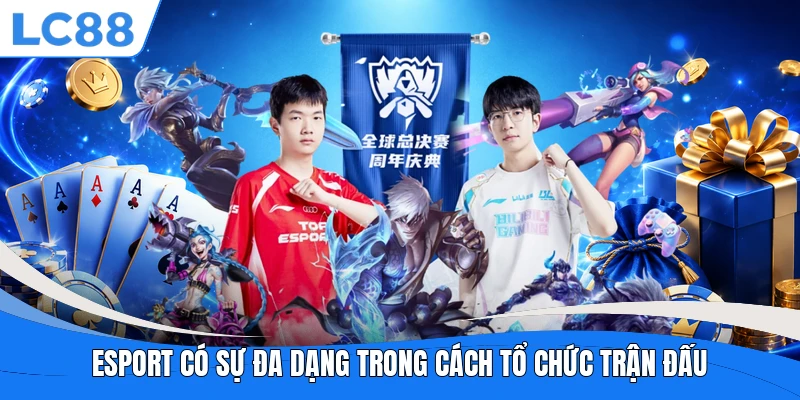 Esport có sự đa dạng trong cách tổ chức trận đấu